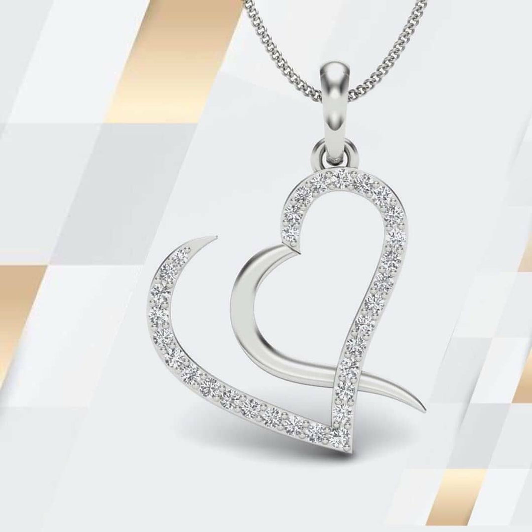 Heart Clusters Silver Pendant chain - Stylishever