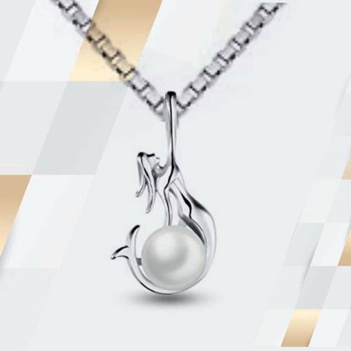 Luxury Ferosh Elegant Pearl Pendant silver chain 😍  ✅ - Stylishever
