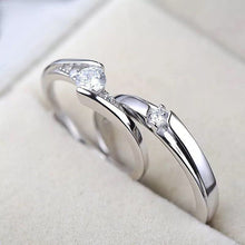 Load image into Gallery viewer, Scarlet Imperial Diamond Couple Silver Ring set - Stylishever
