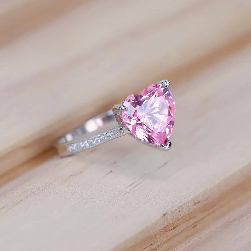 Endless Heart Crystal Silver Ring 💖💍 - Stylishever
