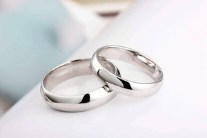 SHINNY LOVE BAND COUPLE RING - Stylishever