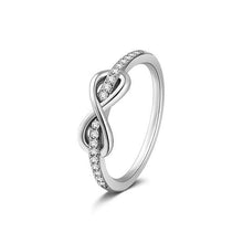 Load image into Gallery viewer, INFINITY DIAMOND SILVER RING - Stylishever
