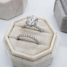 Load image into Gallery viewer, LUXURIOUS SOLITAIRE PREMIUM SILVER RING SET - Stylishever
