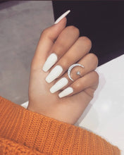 Load image into Gallery viewer, 🌙⭐️💍 CRESCENT MOON &amp; STAR ADJUSTABLE SILVER RING - Stylishever
