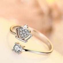Load image into Gallery viewer, SILVERETTE PRINCESS CROWN SILVER RING - Stylishever
