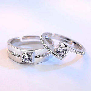 THE INDELIBLE CHARM COUPLE SILVER RING - Stylishever