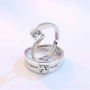THE INDELIBLE CHARM COUPLE SILVER RING - Stylishever