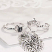 Load image into Gallery viewer, I LOVE YOU 100 LANGUAGE PROJECTOR  SILVER RING - Stylishever
