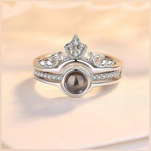 Load image into Gallery viewer, I LOVE YOU 100 LANGUAGE PROJECTOR  SILVER RING - Stylishever
