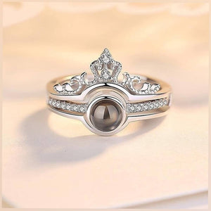 I LOVE YOU 100 LANGUAGE PROJECTOR  SILVER RING - Stylishever