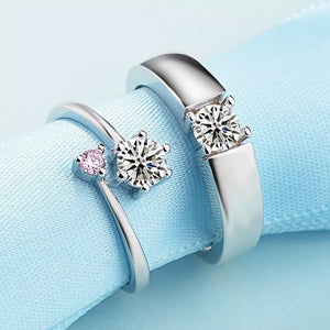 Attractive Stylish Silver Couple Ring - Stylishever