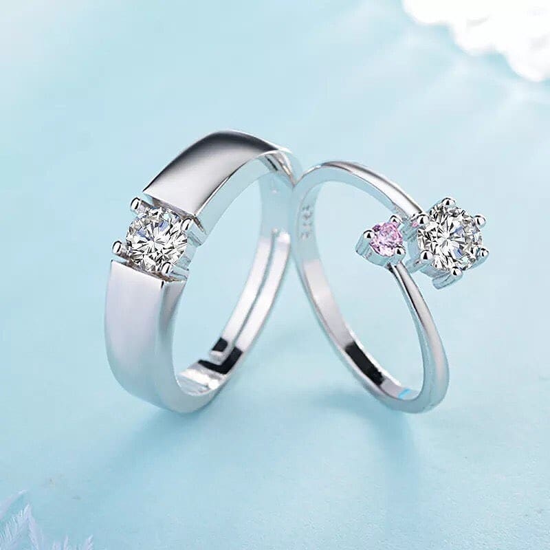 Attractive Stylish Silver Couple Ring - Stylishever