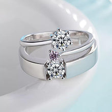 Load image into Gallery viewer, Attractive Stylish Silver Couple Ring - Stylishever
