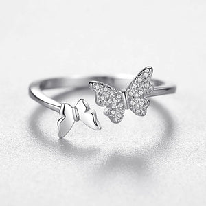 Butterfly Exquisite Personality Silver Ring - Stylishever