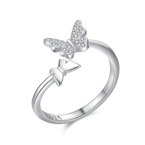 Butterfly Exquisite Personality Silver Ring - Stylishever