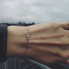 Load image into Gallery viewer, Travel Airplane “✈︎” Silver Bracelet - Stylishever
