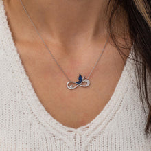 Load image into Gallery viewer, Infinity Butterfly Silver Pendant Set - Stylishever
