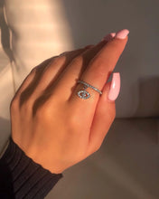 Load image into Gallery viewer, Stunning Dainty EVIL Eye Silver Ring - Stylishever
