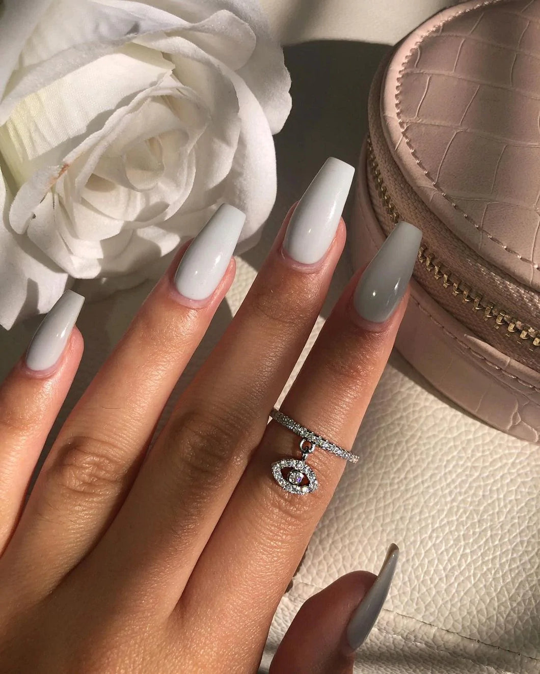 Stunning Dainty EVIL Eye Silver Ring - Stylishever